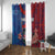 CHOGM FAST Samoa 2024 Window Curtain Samoan Tapa Tribal and Ornament Pattern with Hibiscus