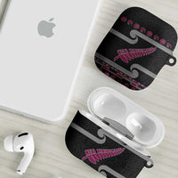 New Zealand Christmas AirPods Case Meri Kirihimete Silver Fern Knit Style Pink Color - Polynesian Pride