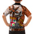 Fiji Australia Rugby Hawaiian Shirt Kangaroo and Palm Tree Orange Tapa Pattern Mix Aboriginal LT03 - Polynesian Pride