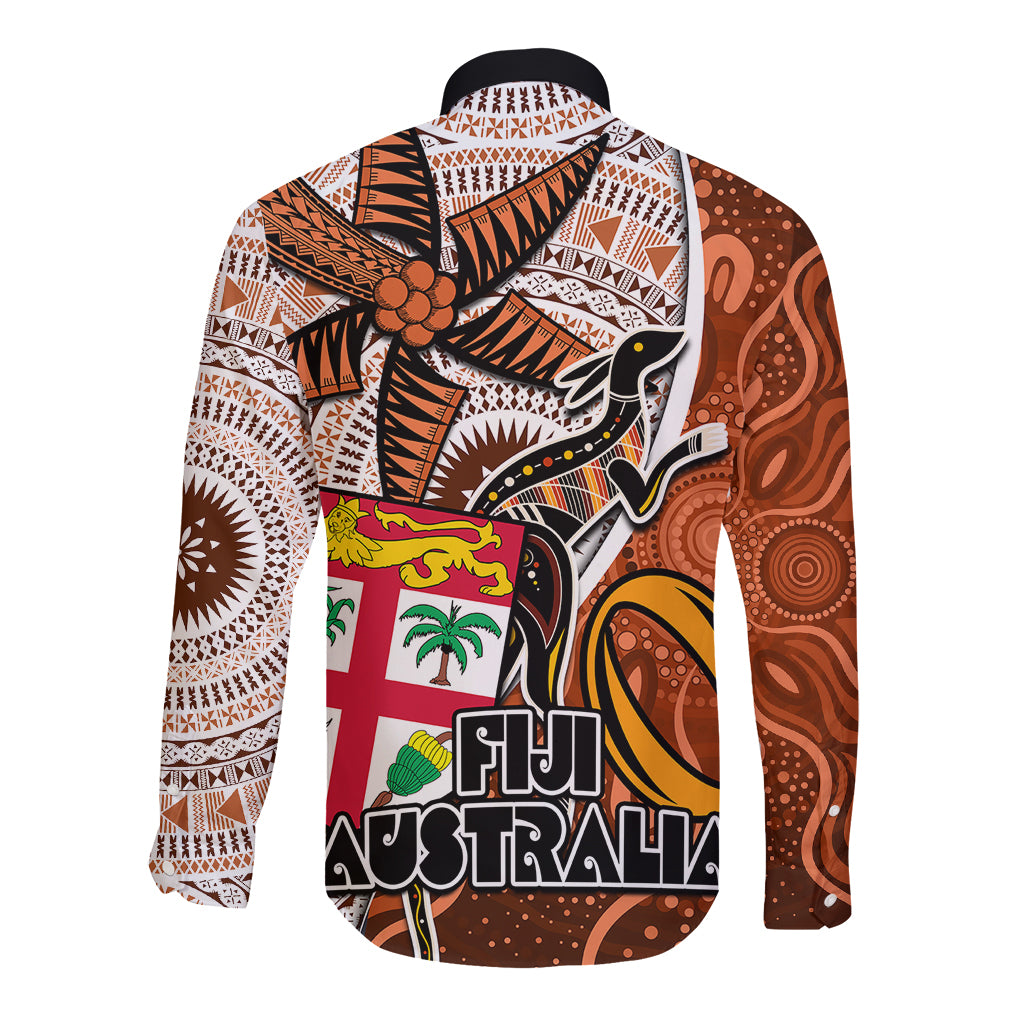 fiji-australia-rugby-long-sleeve-button-shirt-kangaroo-and-palm-tree-orange-tapa-pattern-mix-aboriginal