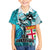 Personalised Fiji Australia Rugby Family Matching Puletasi Dress and Hawaiian Shirt Kangaroo and Palm Tree Blue Tapa Pattern Mix Aboriginal LT03 Son's Shirt Blue - Polynesian Pride