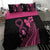 Breast Cancer Awareness Bedding Set Think Pink Polynesian Ribbon and Butterfly