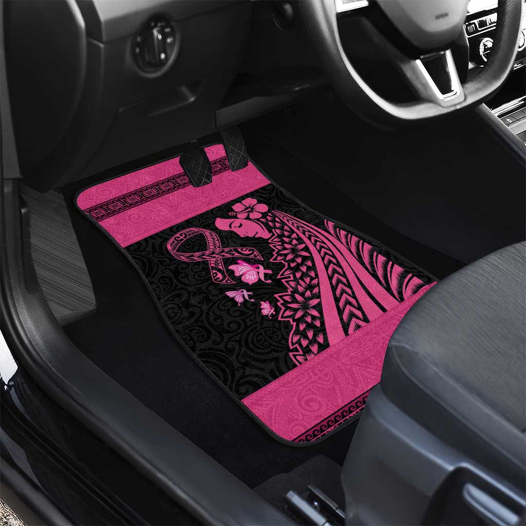 Breast Cancer Awareness Car Mats Think Pink Polynesian Ribbon and Butterfly LT03 - Polynesian Pride