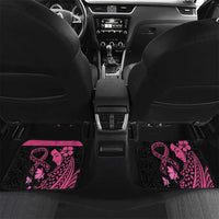 Breast Cancer Awareness Car Mats Think Pink Polynesian Ribbon and Butterfly LT03 Set 2pcs - Back Pink - Polynesian Pride