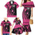 Breast Cancer Awareness Family Matching Mermaid Dress and Hawaiian Shirt Think Pink Polynesian Ribbon and Butterfly