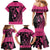 Breast Cancer Awareness Family Matching Mermaid Dress and Hawaiian Shirt Think Pink Polynesian Ribbon and Butterfly