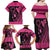 Breast Cancer Awareness Family Matching Off Shoulder Maxi Dress and Hawaiian Shirt Think Pink Polynesian Ribbon and Butterfly