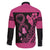 Breast Cancer Awareness Family Matching Puletasi and Hawaiian Shirt Think Pink Polynesian Ribbon and Butterfly