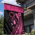 Breast Cancer Awareness Garden Flag Think Pink Polynesian Ribbon and Butterfly