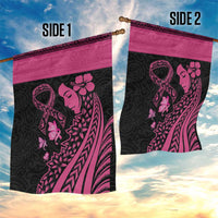 Breast Cancer Awareness Garden Flag Think Pink Polynesian Ribbon and Butterfly LT03 - Polynesian Pride