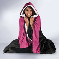 Breast Cancer Awareness Hooded Blanket Think Pink Polynesian Ribbon and Butterfly LT03 - Polynesian Pride