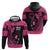 Breast Cancer Awareness Hoodie Think Pink Polynesian Ribbon and Butterfly