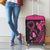 Breast Cancer Awareness Luggage Cover Think Pink Polynesian Ribbon and Butterfly