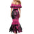 Breast Cancer Awareness Mermaid Dress Think Pink Polynesian Ribbon and Butterfly