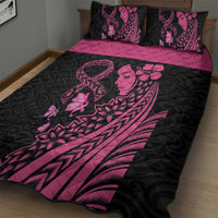 Breast Cancer Awareness Quilt Bed Set Think Pink Polynesian Ribbon and Butterfly LT03 - Polynesian Pride