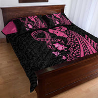 Breast Cancer Awareness Quilt Bed Set Think Pink Polynesian Ribbon and Butterfly LT03 - Polynesian Pride