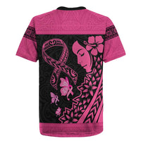 Breast Cancer Awareness Rugby Jersey Think Pink Polynesian Ribbon and Butterfly LT03 - Polynesian Pride