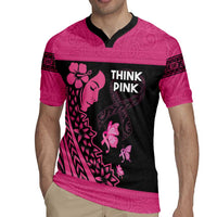 Breast Cancer Awareness Rugby Jersey Think Pink Polynesian Ribbon and Butterfly LT03 - Polynesian Pride