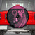 Breast Cancer Awareness Spare Tire Cover Think Pink Polynesian Ribbon and Butterfly