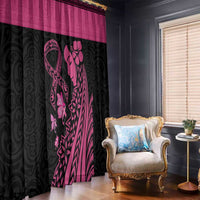 Breast Cancer Awareness Window Curtain Think Pink Polynesian Ribbon and Butterfly LT03 - Polynesian Pride