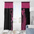 Breast Cancer Awareness Window Curtain Think Pink Polynesian Ribbon and Butterfly