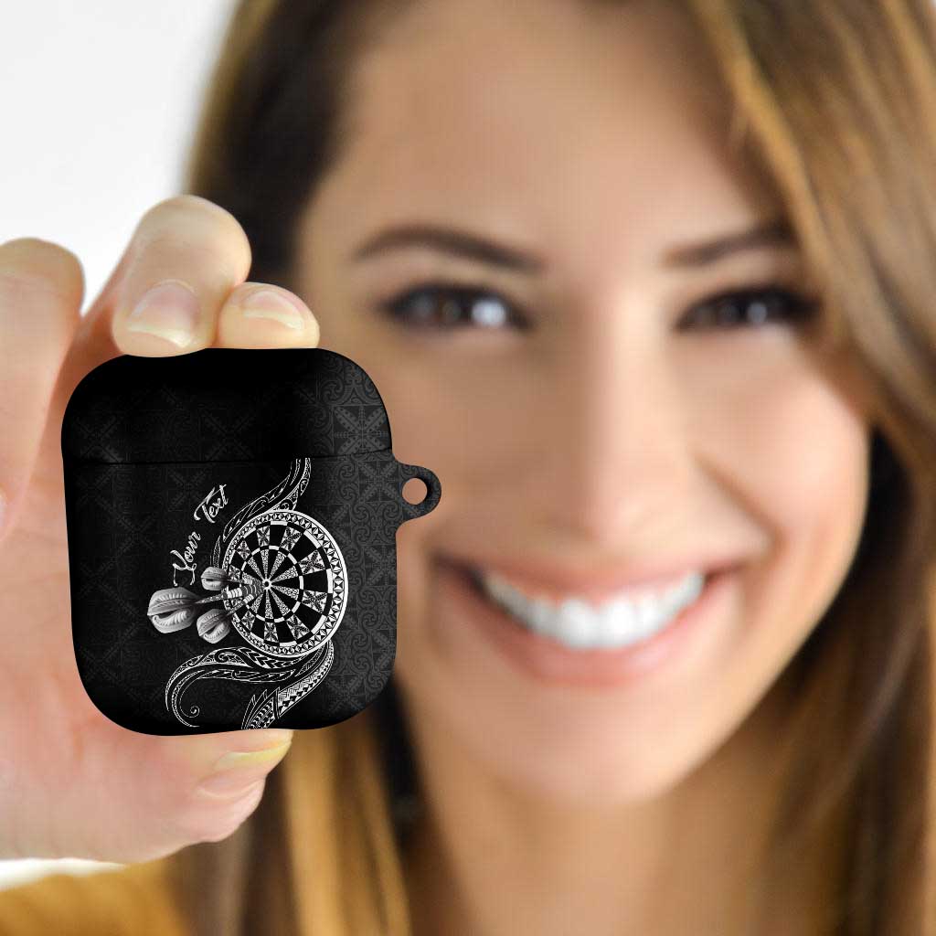 Personalised Niue Darts Masters AirPods Case Tribal Hiapo Dartboard LT03 - Polynesian Pride