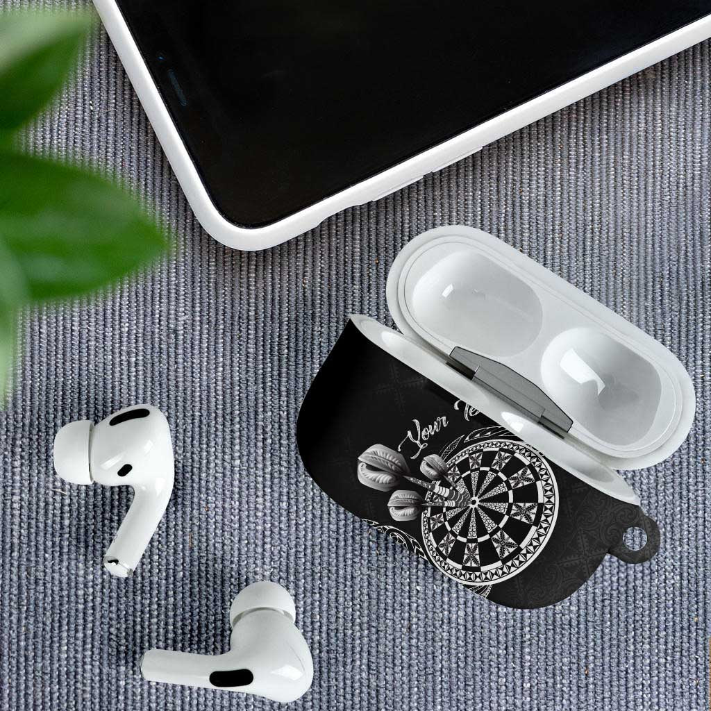 Personalised Niue Darts Masters AirPods Case Tribal Hiapo Dartboard LT03 - Polynesian Pride