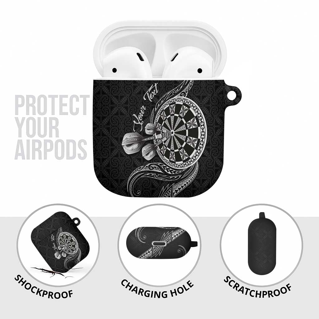 Personalised Niue Darts Masters AirPods Case Tribal Hiapo Dartboard LT03 - Polynesian Pride