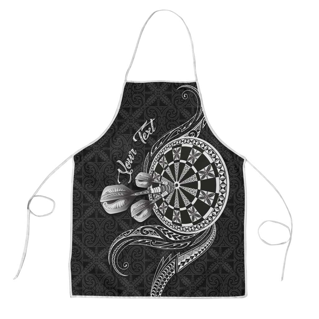 Personalised Niue Darts Masters Apron Tribal Hiapo Dartboard LT03 Black - Polynesian Pride