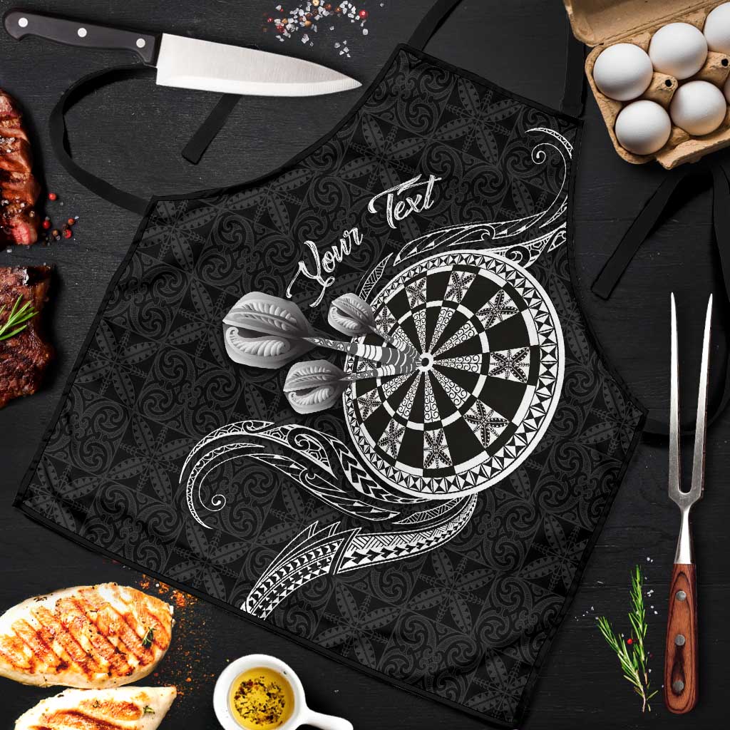 Personalised Niue Darts Masters Apron Tribal Hiapo Dartboard LT03 Black - Polynesian Pride