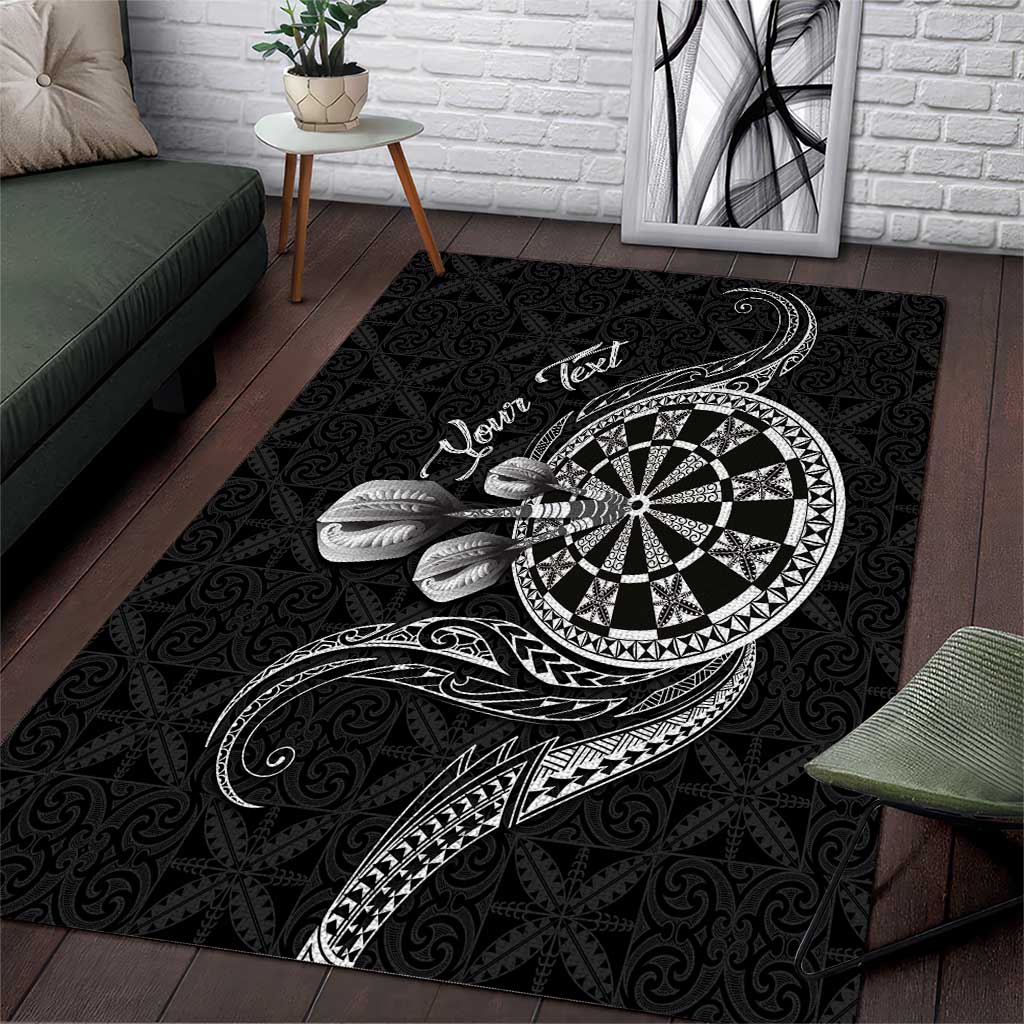 Personalised Niue Darts Masters Area Rug Tribal Hiapo Dartboard - Polynesian Pride