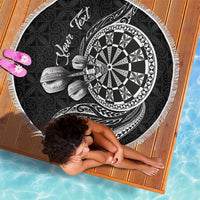 Personalised Niue Darts Masters Beach Blanket Tribal Hiapo Dartboard LT03 - Polynesian Pride