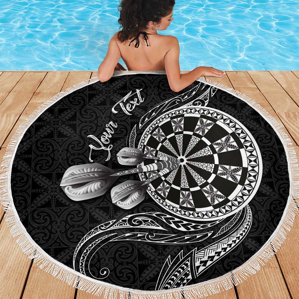 Personalised Niue Darts Masters Beach Blanket Tribal Hiapo Dartboard LT03 - Polynesian Pride