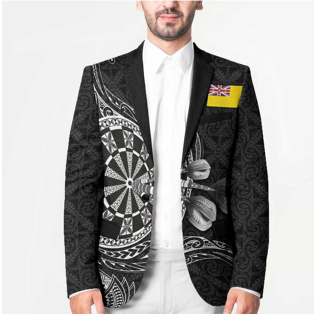 Personalised Niue Darts Masters Blazer Tribal Hiapo Dartboard LT03 - Polynesian Pride