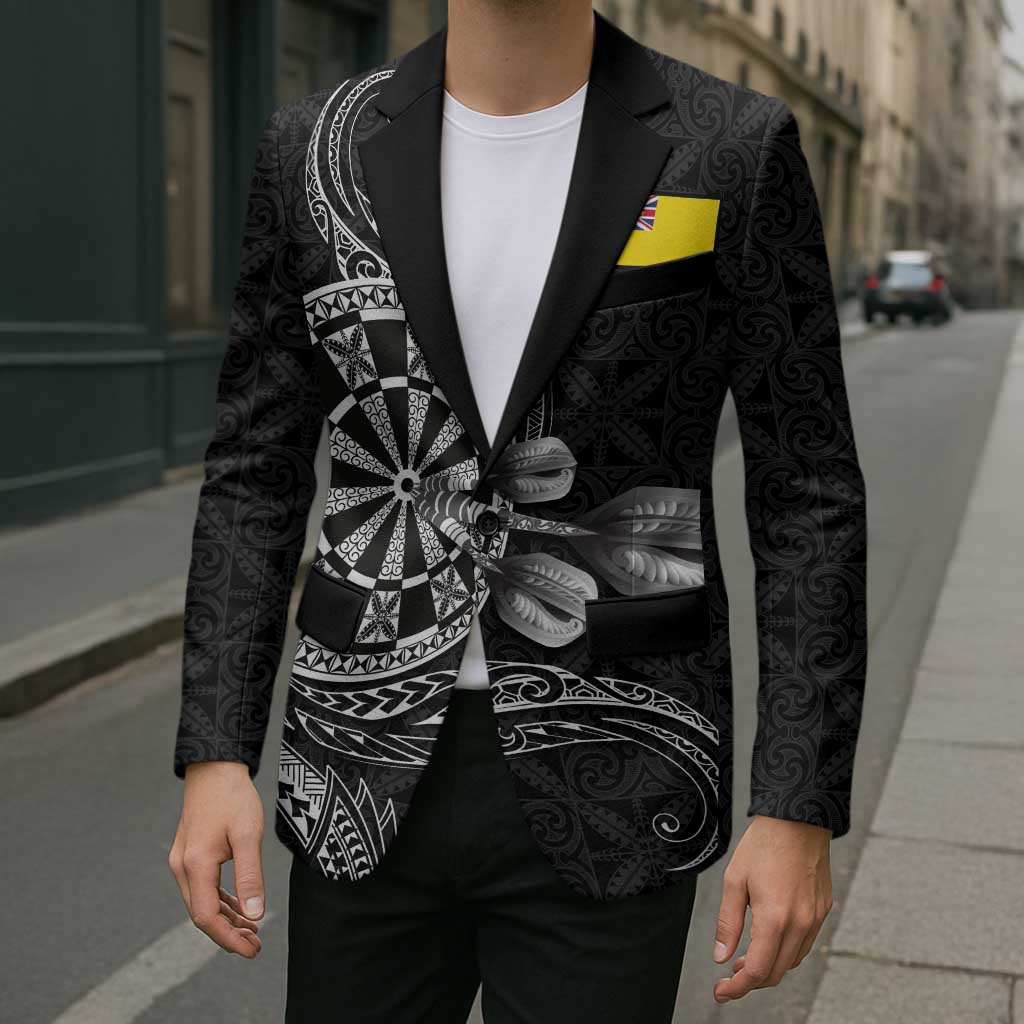 Personalised Niue Darts Masters Blazer Tribal Hiapo Dartboard LT03 - Polynesian Pride