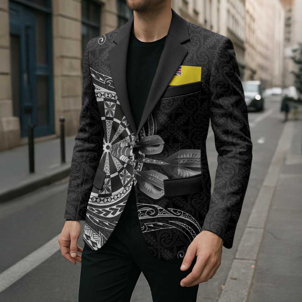 Personalised Niue Darts Masters Blazer Tribal Hiapo Dartboard LT03 - Polynesian Pride