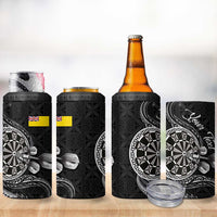 Personalised Niue Darts Masters 4 in 1 Can Cooler Tumbler Tribal Hiapo Dartboard LT03 - Polynesian Pride
