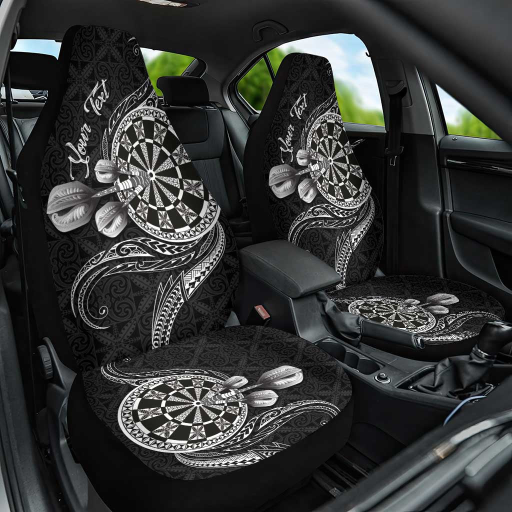 Personalised Niue Darts Masters Car Seat Cover Tribal Hiapo Dartboard - Polynesian Pride
