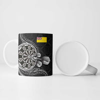 Personalised Niue Darts Masters Ceramic Mug Tribal Hiapo Dartboard LT03 - Polynesian Pride