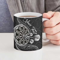 Personalised Niue Darts Masters Ceramic Mug Tribal Hiapo Dartboard LT03 - Polynesian Pride