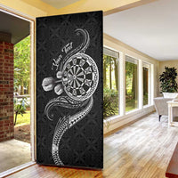 Personalised Niue Darts Masters Door Cover Tribal Hiapo Dartboard - Polynesian Pride