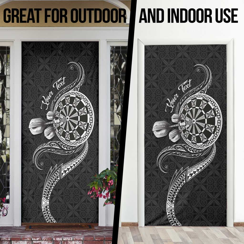 Personalised Niue Darts Masters Door Cover Tribal Hiapo Dartboard - Polynesian Pride