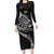 Personalised Niue Darts Masters Family Matching Long Sleeve Bodycon Dress and Hawaiian Shirt Tribal Hiapo Dartboard - Polynesian Pride