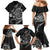 Personalised Niue Darts Masters Family Matching Mermaid Dress and Hawaiian Shirt Tribal Hiapo Dartboard - Polynesian Pride