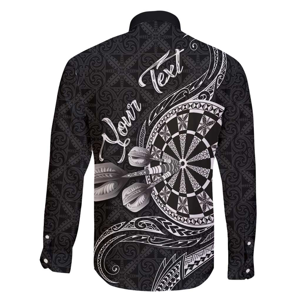 Personalised Niue Darts Masters Family Matching Mermaid Dress and Hawaiian Shirt Tribal Hiapo Dartboard - Polynesian Pride