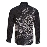 Personalised Niue Darts Masters Family Matching Tank Maxi Dress and Hawaiian Shirt Tribal Hiapo Dartboard - Polynesian Pride