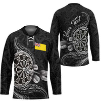 Personalised Niue Darts Masters Hockey Jersey Tribal Hiapo Dartboard LT03 - Polynesian Pride