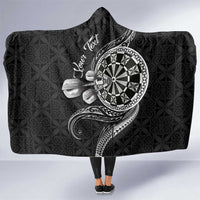 Personalised Niue Darts Masters Hooded Blanket Tribal Hiapo Dartboard - Polynesian Pride