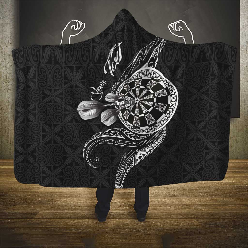 Personalised Niue Darts Masters Hooded Blanket Tribal Hiapo Dartboard - Polynesian Pride