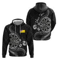 Personalised Niue Darts Masters Hoodie Tribal Hiapo Dartboard - Polynesian Pride